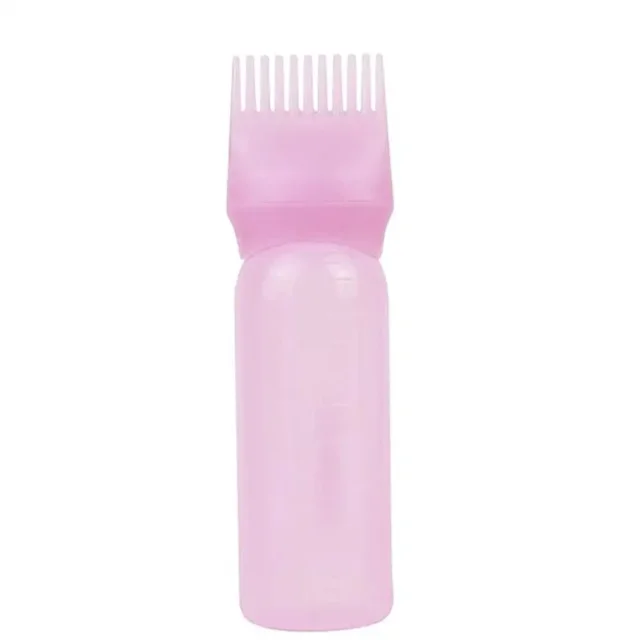 Botella de tinte para el cabello, cepillo aplicador, peine vacío, herramienta esencial para teñir, botella de tratamiento para peluquería y salón de cuero cabelludo Z8Y4