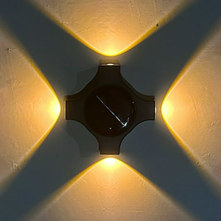 

Ckraxd Solar-Powered Black Outdoor Wall Washer Light with Warm and White LED IP65 Waterproof for Courtyards and Driveways