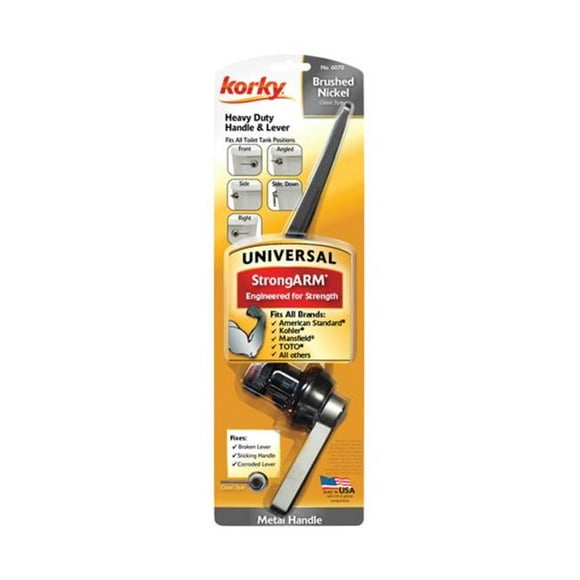 Korky Plus 6070BP StrongARM Tank Lever Brushed Nickel - 3.5 in.