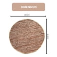 thumbnail image 2 of Home Weavers Rodeo Collection Living Room Rug, Machine Washable Reversible Area Rugs, Rug For Living Room, Runner Rugs, Kitchen Runner, Soft Foldable Indoor Floor Carpet, Easy To Clean, 3' Round, Tan, 2 of 2