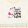 thumbnail image 4 of Inktastic Grammy Loves Me Lots and Lots Cute Elephant Girls Baby Dress, 4 of 5