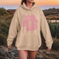 thumbnail image 5 of yueewhu Graphic Hoodies Women Y2k Oversized Sweatshirt Long Sleeve Pullover Sweater Cute Hooded Preppy Top Shirts L/L(Khaki, S), 5 of 6