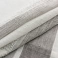 thumbnail image 4 of Uptown Home Gray White Boucle Linen Stripe Country Style Curtain for Living Room Semi Sheer Rod Pocket Dining Room Window Curtain Panels, 50"x 63"x2, 4 of 6