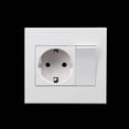 thumbnail image 1 of 1 Gang 1 Way Wall Push Button Switch 86 Type Wall Socket Panel Outlet EU Standard German/French Type Light Switch 106A/250V, 1 of 5