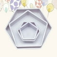 thumbnail image 4 of Masteelf Football Shaped Cookie Cutter Set of 4 for Baking Plastic Hexagon Design Gastronomy Tool, 4 of 8