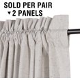 thumbnail image 3 of Cortinas 100 % opacas con aspecto de lino de 84 pulgadas de largo para dormitorio, con bolsillo para barra de bloqueo de luz completa, cortinas gruesas con textura de lino para ventana con respaldo blanco, natural, 2 paneles, piedra de 52 pulgadas de ancho x 63 pulgadas de largo, 3 of 5