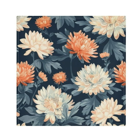 

Napkin Satin Napkin 20*20Inchx6 Kitchen Towel Dinner Plate Towel Decorative Towel Napkin Tea Towel Suitable For Kitchen Table Beautiful Colored Chrysanthemum