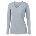 thumbnail image 6 of Yellow Rooster Women's Long Sleeve PosiCharge Competitor V-Neck Tee Silver 4XL, 6 of 7