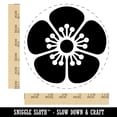 thumbnail image 2 of Single Cherry Blossom Flower Self-Inking Rubber Stamp Ink Stamper - Black Ink - Large 1-1/2 Inch, 2 of 7