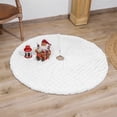 thumbnail image 4 of ESULOMP Christmas Tree Skirt, 35 Inch White Soft Faux Fur Tree Skirts Plush Christmas Decorations, White Ornaments Christmas Tree Skirts Xmas Decorations Indoor Holiday Party Decor, 4 of 7