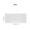 thumbnail image 4 of Teclado USB Mini Teclado Con Botones de Chocolate Teclado Elegante y Portátil para escritorio, Uso de laptop en el HOGAR Y LA OFICINA BLANCA, 4 of 7