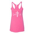 thumbnail image 2 of Wild Bobby John 3:16 Cross Inspirational/Christian Women Tri-Blend Racerback Tank Top, Vintage Pink, Small, 2 of 5