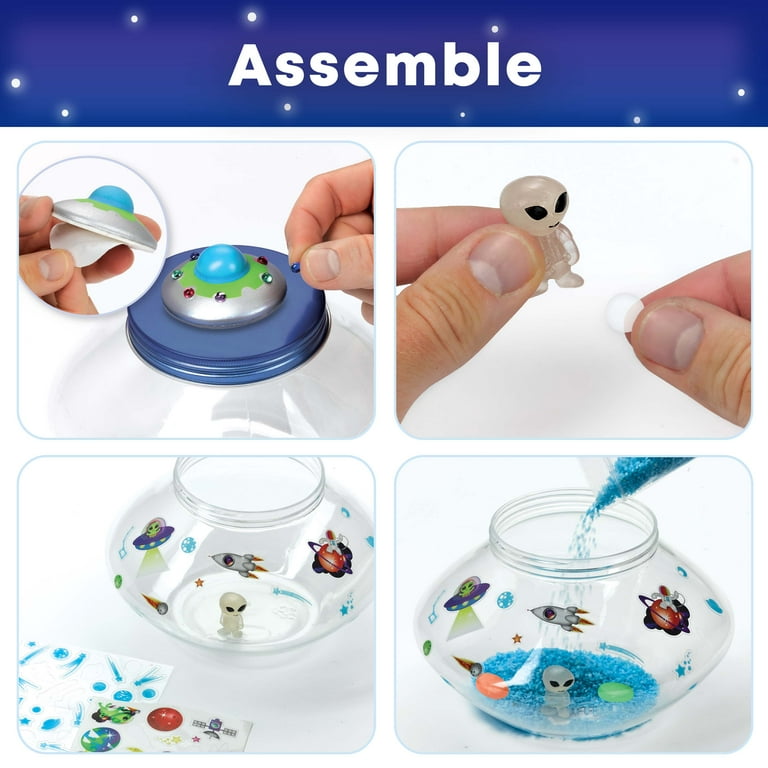 Creativity for Kids Crystal Terrarium Kit, Grow Glowing Crystals