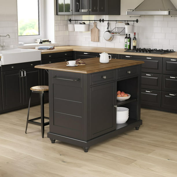 Dhp Kelsey Kitchen Island With 2 Stools, Kitchen Island Set With Stools