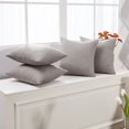 thumbnail image 4 of Deconovo Fundas de cojines decorativas - Juego of 4 Soft Linen Cushion Covers, Machine Washable Pillowcases for Sofa, Baked Mud, 16x16 Inch, 4 of 7