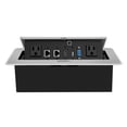 thumbnail image 1 of Caja de conexiones Power Strip de mesa desplegable con toma HDMI, 1 of 6