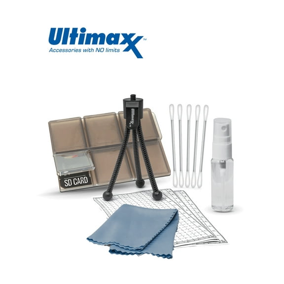 ULTIMAXX Starter Kit Designed for DSLRs & Video Cameras with Memory Card Holder