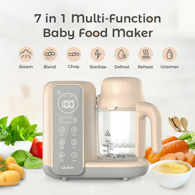 Electric Baby Food Maker Processor Toddler Blender Safe Healthy Steamer  Processor BPA Free