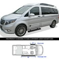 thumbnail image 6 of APS Running Boards 5in Matte Black Compatible with Mercedes-Benz Metris 2016-2023 Cargo Van 3-Door Stainless Steel (Nerf Bars Side Steps Side Bars), 6 of 6