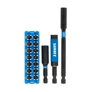 HART 17-Piece Impact Driver Bit Set with 3 Bit Holders and Modular Case Bit Bar Insert