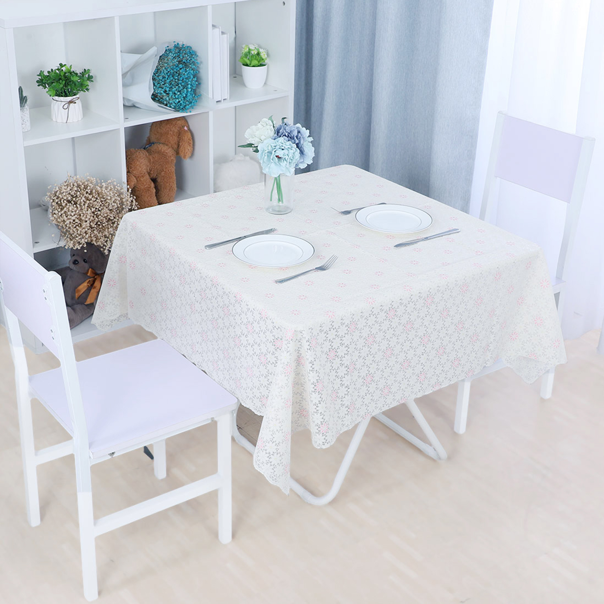 Tablecloths Square PVC 54" x 54" Water Resistant Table Cover Dinner