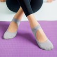 thumbnail image 2 of WMNTST Womens Socks With Grips Low Cut Hollow Yoga Sock Dancing Breathable Sport Exercise Workout Socks, 2 of 3