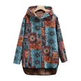thumbnail image 3 of Sudadera con capucha estampada para mujer, moda informal holgada, además de abrigo de manga larga de terciopelo, Tops Fridja  BV0+310, 3 of 3
