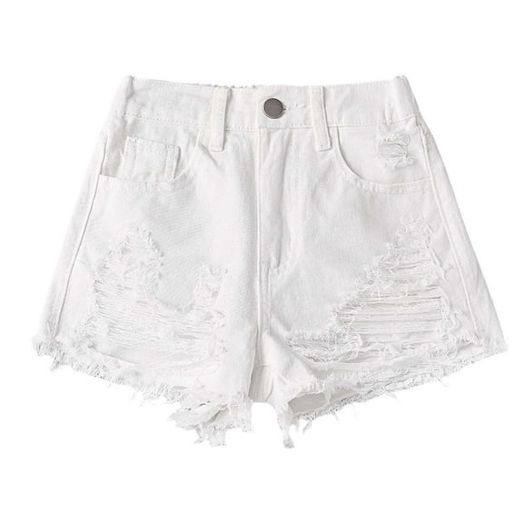 Kids Girls Denim Shorts Jeans Girls Embroidered Jeans Girls Summer Clothes Girl Shorts Size 9-10 Years