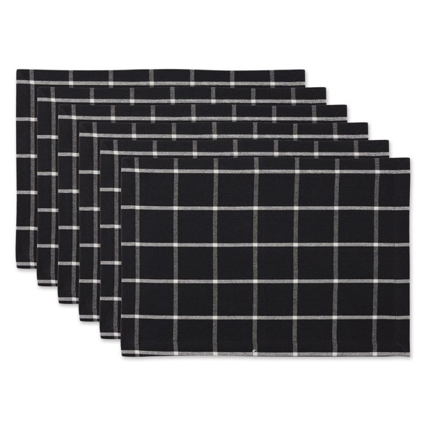 DII Black Check Placemat (Set of 6)