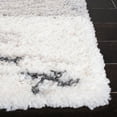 thumbnail image 3 of SAFAVIEH Fontana Dashiell Abstract Shag Runner Rug, Grey/Ivory, 2'3" x 10', 3 of 8