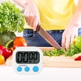 thumbnail image 4 of Temporizador de cocina digital con función de reloj digital, configuración rápida, modo personalizado, parte posterior magnética fuerte (negro) JM, 4 of 5
