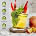 thumbnail image 2 of Oasis Creations Square Dessert Cup - 5.5 ounce - 50 Count - Spoons Included - Clear Plastic - Large Appetizer Cup -Tall Dessert Cup-Tasting Cup- Parfait Cup-Disposable or Reusable, 2 of 8
