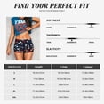 thumbnail image 5 of Gukieu Red Blue White Stars Print Women's Sports Shorts, Elastic Waist High Stretch Running Yoga Gym Sweatpants-Small, 5 of 8