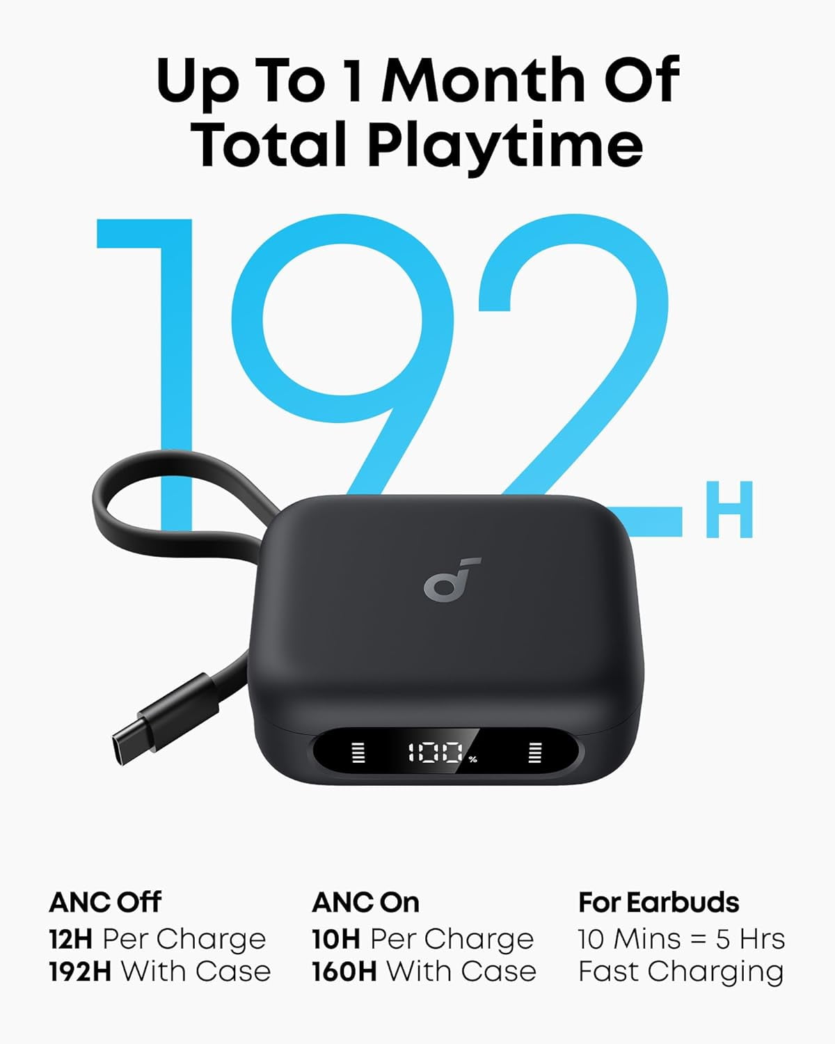 Soundcore P41i by Anker, Adaptive Noise Cancelling Earbuds with