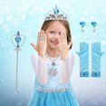 thumbnail image 4 of Disfraz de Princesa para Niñas YANSION Vestido de Princesa con Peluca Corona Cetro Guantes y Accesorios Fiesta de Cumpleaños Cosplay Halloween Carnaval Navidad Talla 120cm, 4 of 7