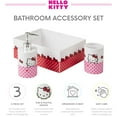 thumbnail image 2 of Hello Kitty 3-Piece Bathroom Accessory Set, Toothbrush Holder, Soap Pump, Storage Bin, 2 of 8