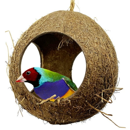 2114 Three Hole Coco Nest Hut Bird Toy