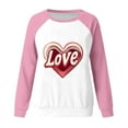 thumbnail image 5 of Women's Valentine's Day Printed Crewneck Sweatshirt Long Sleeve Round Neck Casual Blouse for Everyday, 5 of 5