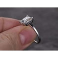 thumbnail image 6 of 1 Carat Solitaire Moissanite Wedding Ring for her with 18k Gold Plating, 6 of 6
