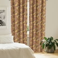 thumbnail image 2 of Ambesonne Tropical Window Curtains, Abstract Simplified Flora, Each 28" W x 95" L, Earth Yellow and Marigold, 2 of 4