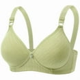 thumbnail image 4 of khonts,Women's Bras No Underwire Push up High Support Bras Wireless Full Coverage Comfort Soft Everyday Bralettes Light Green 36, 4 of 9