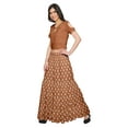 thumbnail image 2 of Moomaya Crop Top And Flared Skirt Set Printed Ethnic Rayon Dresses For Women, 2 of 6