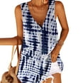 thumbnail image 2 of Jumpingount Camiseta sin mangas con cuello en V estampado para mujer Prendas para la parte del cuerpo Azul oscuro XXL Jumpingount  AP002036-21, 2 of 4
