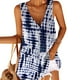 thumbnail image 2 of Qarigey Chaleco de mujer Camiseta sin mangas con cuello en V sexy Camiseta sin mangas con estampado floral, Negro, S Prendas para la parte del cuerpo Azul oscuro 4XL Qarigey AP002036-23, 2 of 4