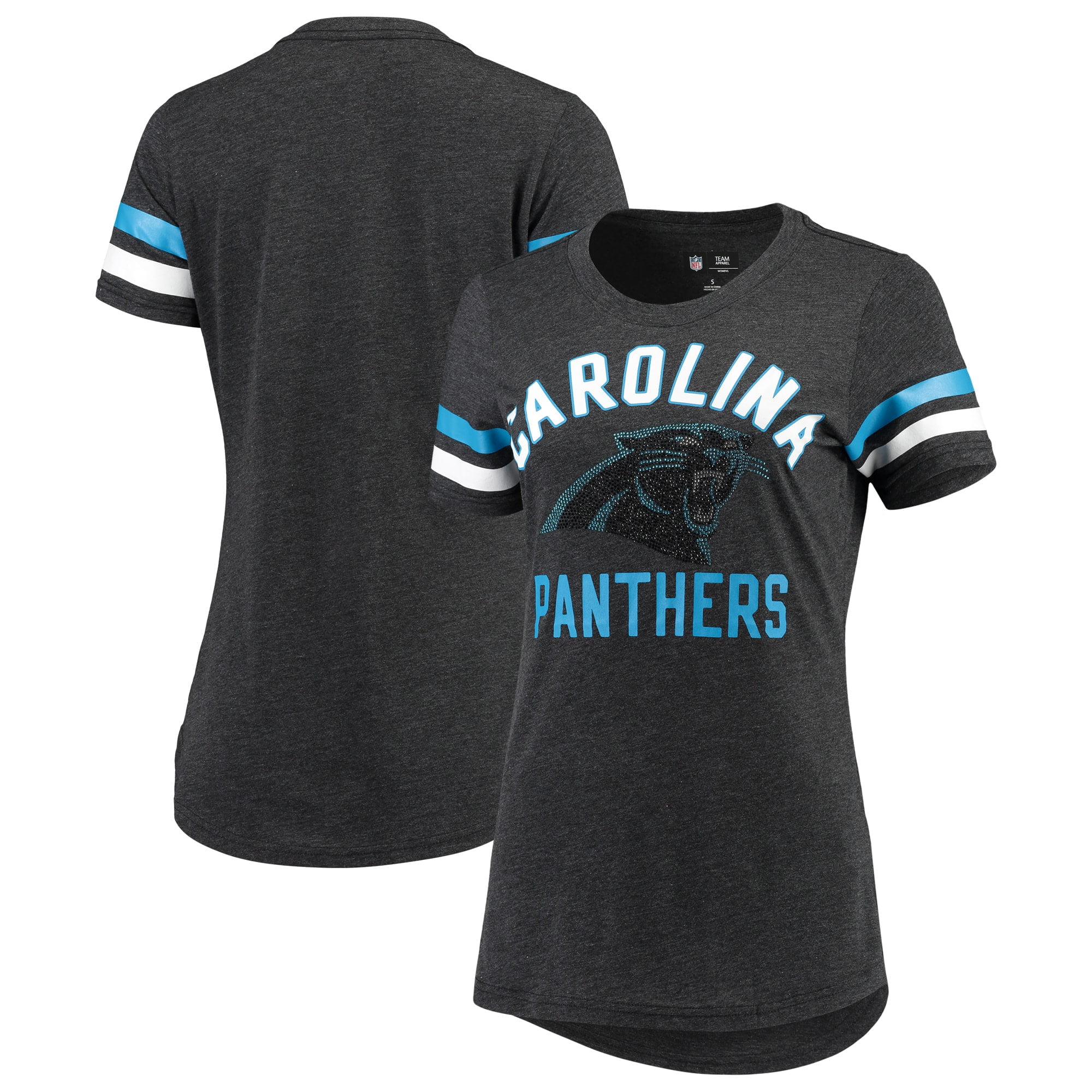 Carolina Panthers G-III 4Her by Carl Banks Women's Extra Point Bling T ...