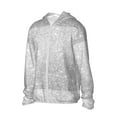 thumbnail image 2 of Balery Silver Glitter Men's Women's UPF 50+ Sun Protection Lightweight Hoodie Performance Long Sleeve Shirt for Fishing Running-Large, 2 of 9
