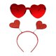 thumbnail image 3 of Conjunto de gafas con diadema y corazón, precioso disfraz de hada Cupido para escenario de cumpleaños. Rojo, 3 of 9