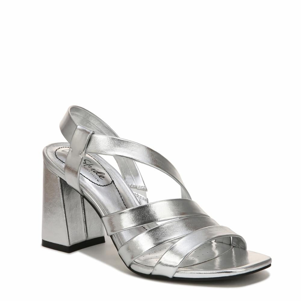 Lifestride BROADWAY SILVER GLISTMETSMOOTH SANDAL Walmart