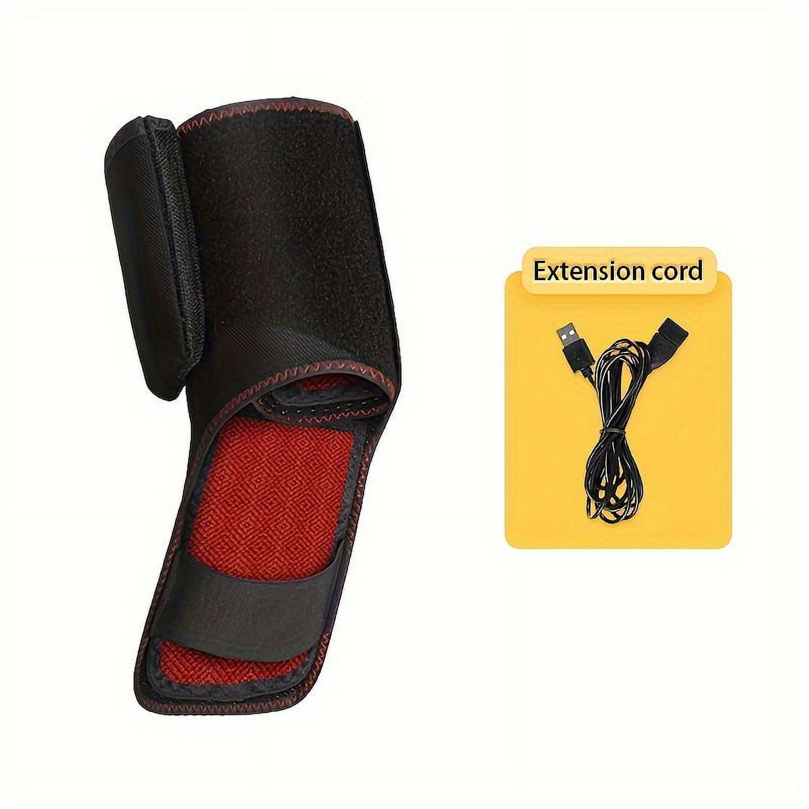 SUGARMOM USB Heated Ankle Brace with Massage Function for Arthritis Relief - Adjustable Foot Warmer Wrap for Pain and Discomfort  Suitable for Men and Women  No Battery Included (1 Pack)
