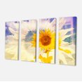 thumbnail image 2 of Double Exposure Yellow Sunflowers - Floral Canvas Art Print, 2 of 3